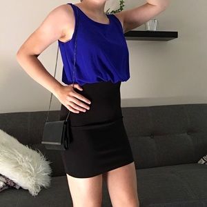 Blue and Black Dress